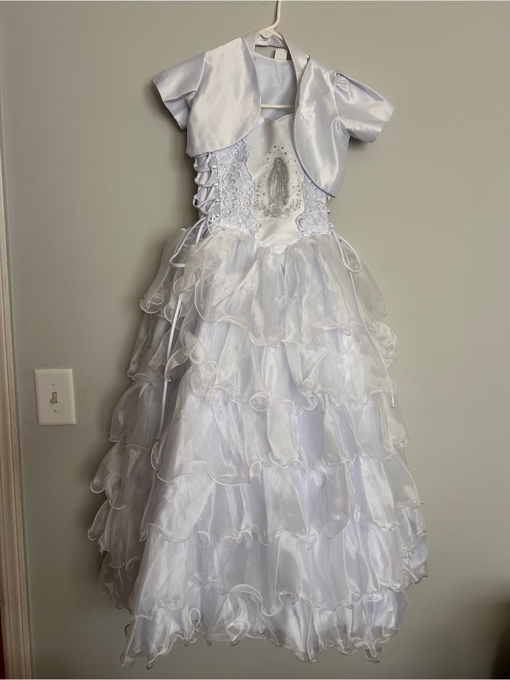 Girl’s First Communion dress Virgen de Guadalupe size 10
